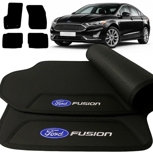 TAPETE BORRACHA PREMIUM FORD FUSION 2013 A 2019 PRETO 4 PEÇAS