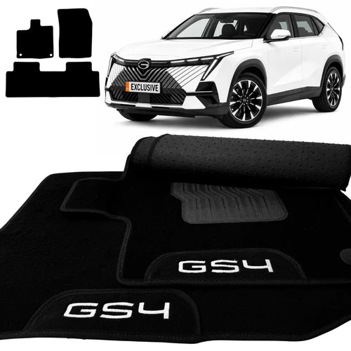 TAPETES CARPETE PRETO GAC GS4 2025 A 2026 3 PEÇAS