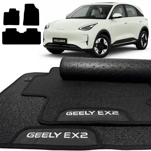 TAPETES BORRACHA PREMIUM GEELY EX2 2025 A 2026 3 PEÇAS