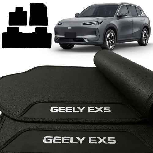 TAPETE BORRACHA PREMIUM GEELY EX5 2025 A 2026 3 PEÇAS