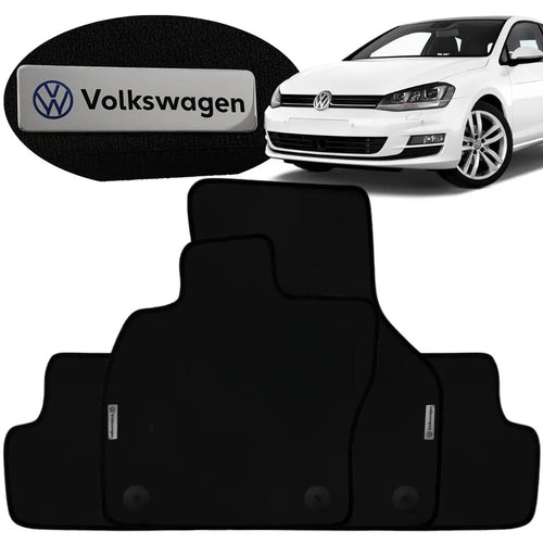 TAPETE BORRACHA TAG INOX GOLF 2014 A 2022 4 PEÇAS