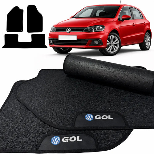 TAPETES BORRACHA PREMIUM VOLSKWAGEN GOL G6 2012 A 2016 3 PEÇAS
