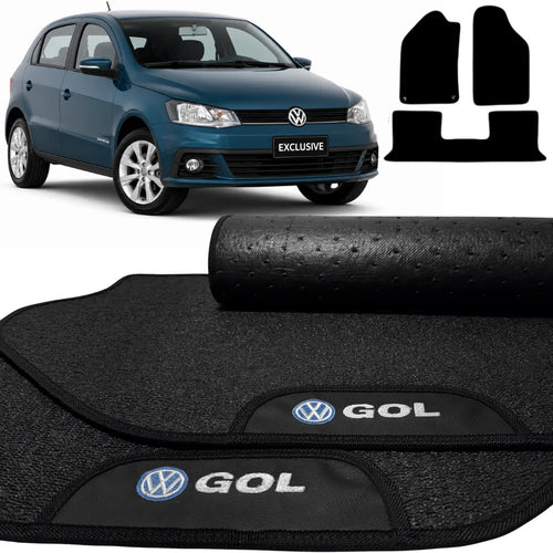 TAPETES BORRACHA PREMIUM VOLSKWAGEN GOL G7 2016 A 2018 3 PEÇAS