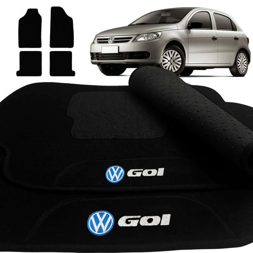 TAPETE CARPETE VOLKSWAGEN GOL G5 2008 a 2012 PRETO 4 PEÇAS