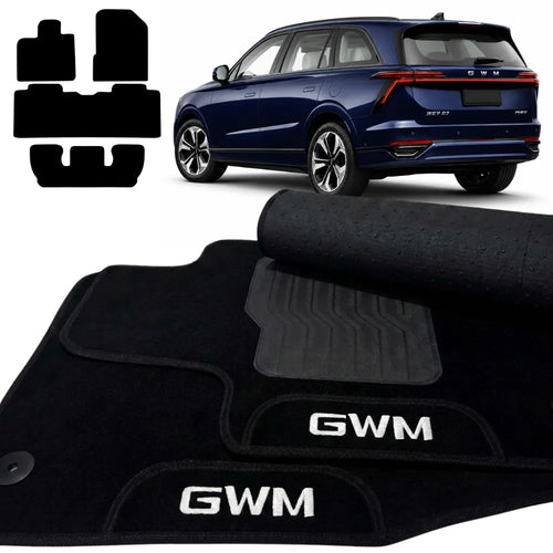 TAPETES CARPETE PRETO GWM WEY 07 2025 A 2026 4 PEÇAS