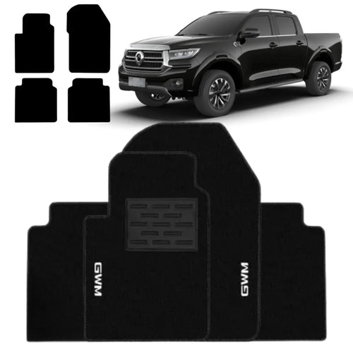 TAPETE CARPETE PRETO GWM POER P30 2025 A 2026 4 PEÇAS