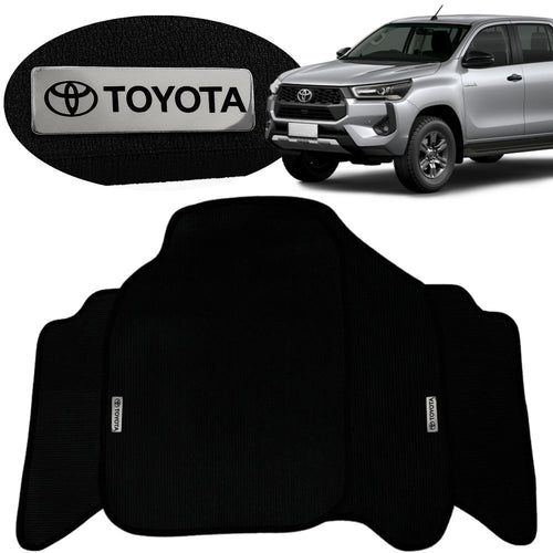 TAPETE BORRACHA TAG INOX HILUX 2016 A 2024 4 PEÇAS