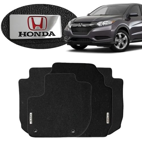 TAPETE BORRACHA TAG INOX HR-V 2015 A 2021 4 PEÇAS
