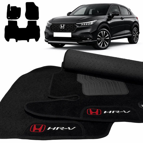 TAPETES CARPETE PRETO HR-V 2022 A 2026 3 PEÇAS