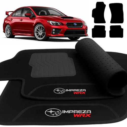 TAPETES CARPETE PRETO SUBARU IMPREZA WRX 2012 A 2016 4 PEÇAS