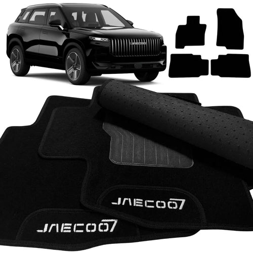 TAPETE CARPETE PRETO JAECOO 7 2025 A 2026 4 PEÇAS