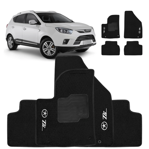 TAPETE CARPETE JAC T6 2015 A 2016 PRETO 4 PEÇAS