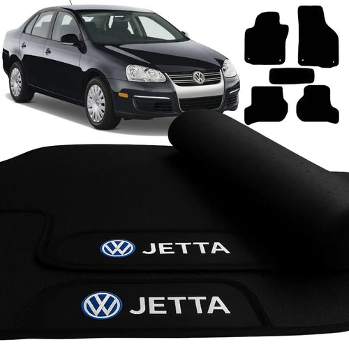 TAPETE BORRACHA PREMIUM JETTA 2007 A 2010 BORDADO 5 PEÇAS