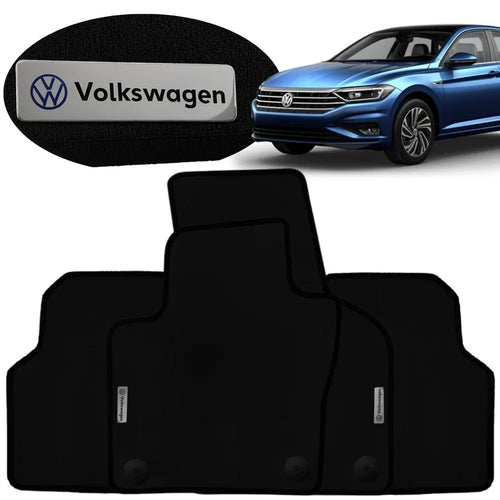 TAPETE BORRACHA TAG INOX JETTA 2018 A 2024 4 PEÇAS