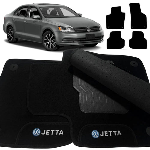 TAPETES CARPETE JETTA 2011 A 2017 PRETO 4 PEÇAS