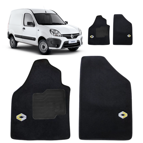 TAPETE CARPETE KANGOO 2016 A 2021 PRETO 2 PEÇAS