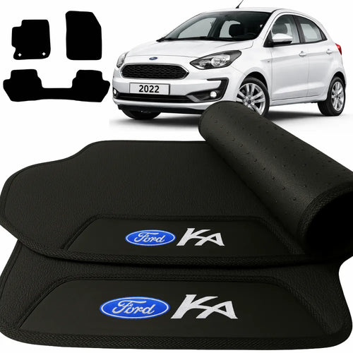 TAPETE BORRACHA PREMIUM FORD KA 2014 A 2021 3 PEÇAS