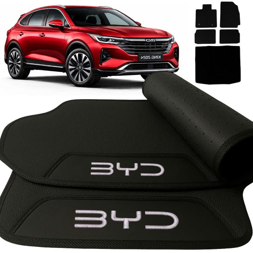KIT TAPETES BORRACHA PREMIUM INTERNOS + PORTA-MALAS BYD KING 2023 A 2025