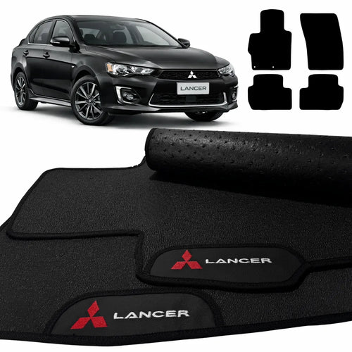 TAPETES BORRACHA PREMIUM LANCER 2008 A 2018 4 PEÇAS