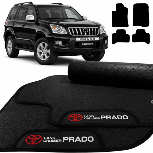 TAPETES BORRACHA PREMIUM LAND CRUISER PRADO 2002 A 2009 4 PEÇAS
