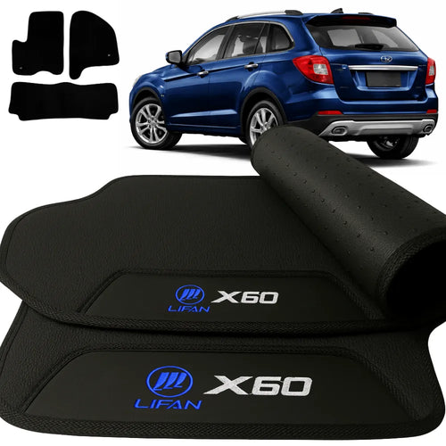 TAPETES BORRACHA PREMIUM LIFAN X60 2011 A 2017 3 PEÇAS