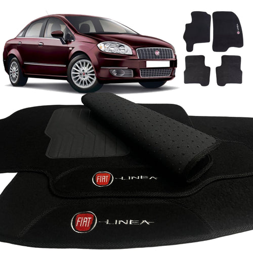 TAPETE CARPETE LINEA 2008 A 2012 PRETO 4 PEÇAS