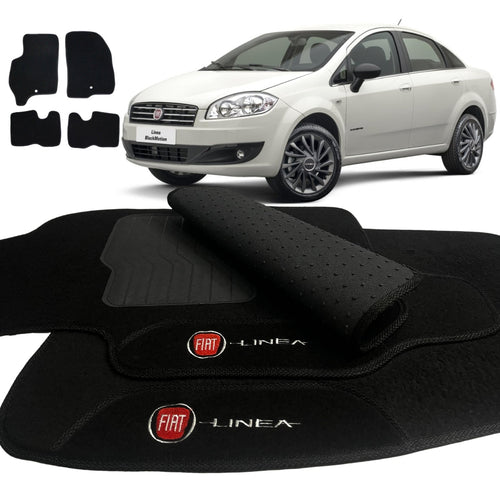 TAPETE CARPETE LINEA 2013 A 2016 PRETO 4 PEÇAS
