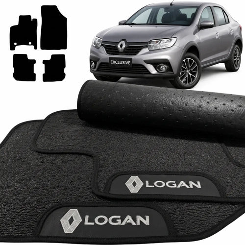 TAPETES BORRACHA PREMIUM LOGAN 2015 A 2024 4 PEÇAS