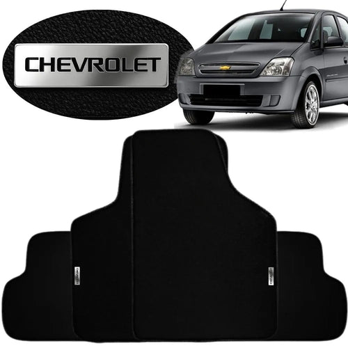 TAPETE BORRACHA TAG INOX MERIVA 2003 A 2012 3 PEÇAS