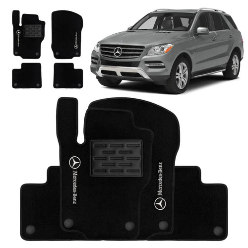 TAPETE CARPETE MERCEDES ML350 2012 A 2020 PRETO 4 PEÇAS