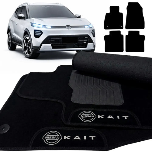 TAPETES CARPETE PRETO NISSAN KAIT 2026 4 PEÇAS