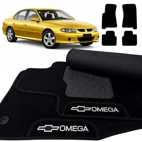 TAPETES CARPETE PRETO OMEGA AUSTRALIANO 1999 A 2005 4 PEÇAS