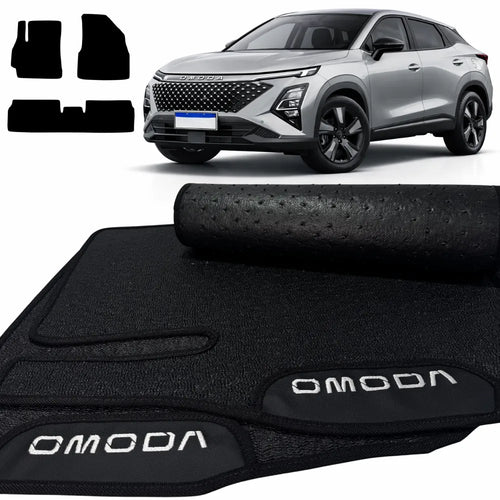 TAPETES BORRACHA PREMIUM OMODA 5 2025 A 2026 3 PEÇAS