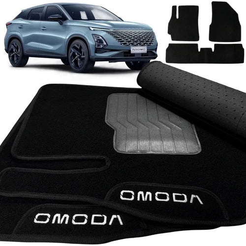 TAPETE CARPETE PRETO OMODA 5 2025 A 2026 PRETO 3 PEÇAS