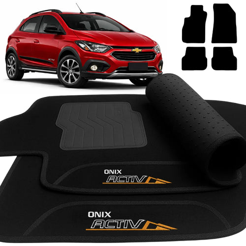 TAPETES CARPETE PRETO ONIX ACTIV 2016 A 2019 4 PEÇAS