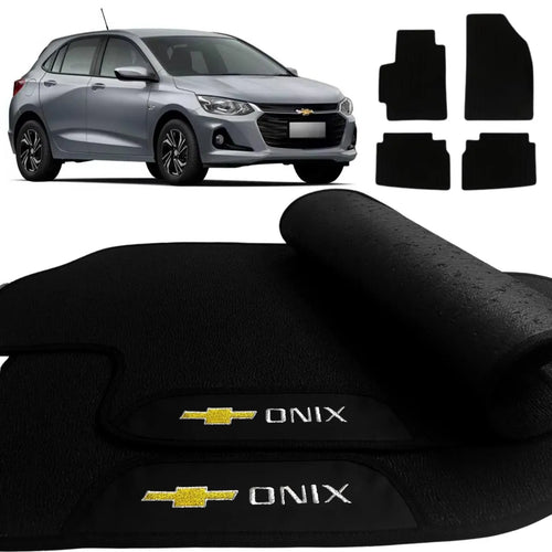 TAPETE BORRACHA PREMIUM ONIX HATCH 2020 A 2026 4 PEÇAS