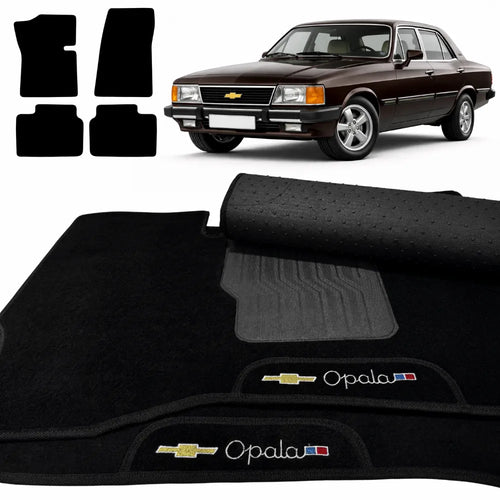 TAPETES CARPETE PRETO OPALA 1980 A 1992 4 PEÇAS