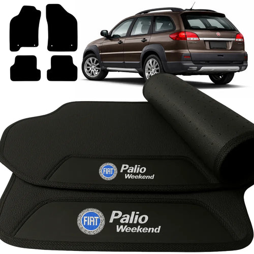 TAPETES BORRACHA PREMIUM FIAT PALIO WEEKEND 1999 A 2015 4 PEÇAS