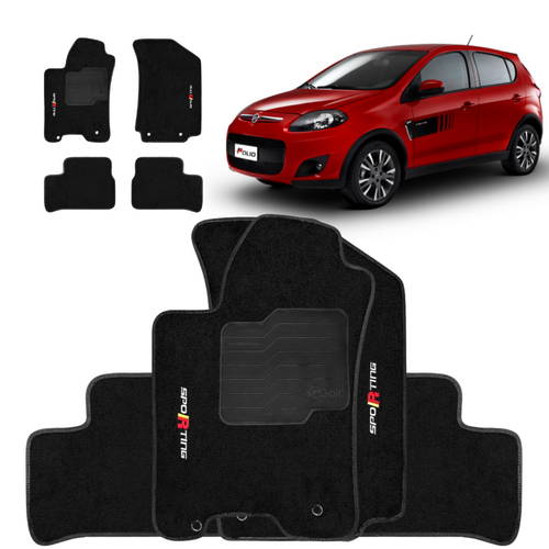 TAPETE CARPETE PALIO SPORTING 2012 A 2021 PRETO 4 PEÇAS