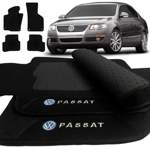 TAPETE CARPETE PRETO PASSAT B6 2005 A 2010 4 PEÇAS
