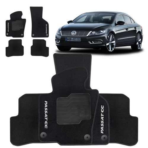 TAPETE CARPETE PASSAT CC 2008 A 2017 PRETO 4 PEÇAS