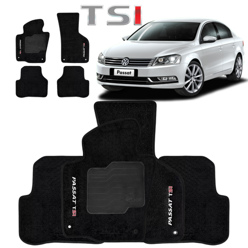 TAPETES CARPETE PRETO PASSAT TSI 2011 A 2017 4 PEÇAS