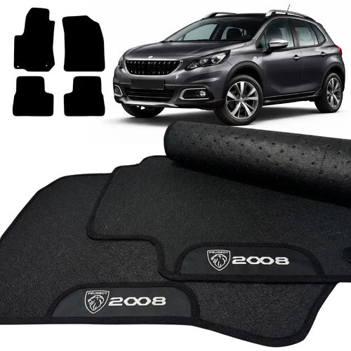 TAPETES BORRACHA PREMIUM PEUGEOT 2008 2016 A 2019 4 PEÇAS