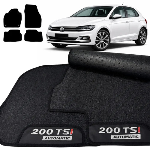 TAPETES BORRACHA PREMIUM POLO 200 TSI 2018 A 2026 4 PEÇAS