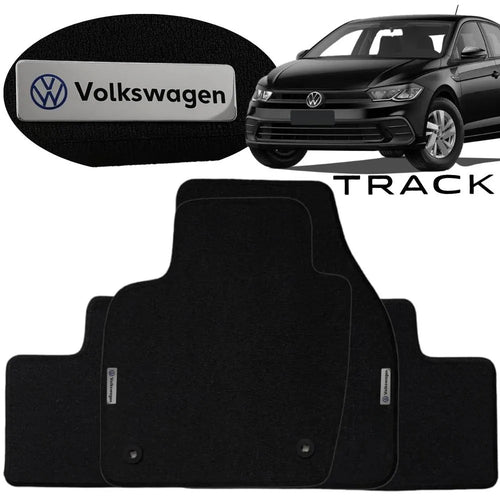 TAPETE BORRACHA TAG INOX POLO TRACK 2018 A 2026 4 PEÇAS