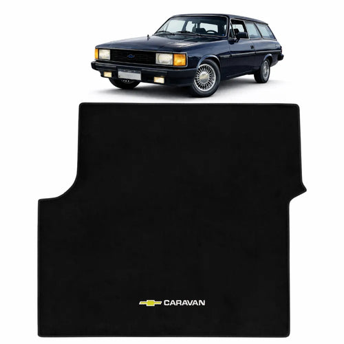 TAPETE PORTA MALAS CARPETE PRETO CARAVAN 1968 A 1979