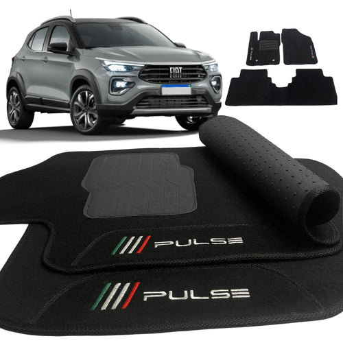 TAPETE CARPETE PULSE AUDACE HYBRID 2025 PRETO 4 PEÇAS