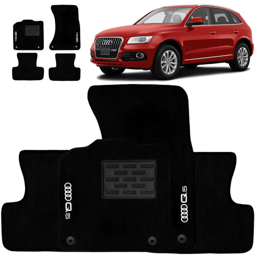 TAPETE CARPETE AUDI Q5 2008 A 2017 PRETO 4 PEÇAS