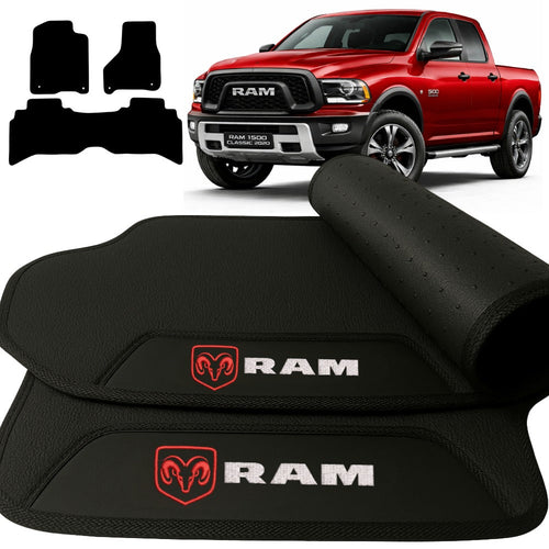 TAPETES BORRACHA PREMIUM RAM 1500 CLASSIC 2010 A 2024 3 PEÇAS