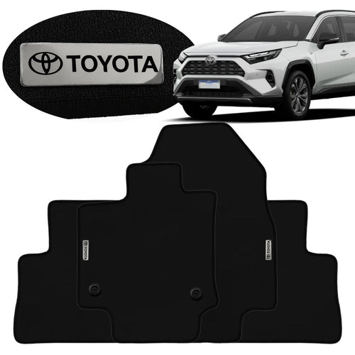 TAPETE BORRACHA TAG INOX RAV4 2019 A 2024 4 PEÇAS